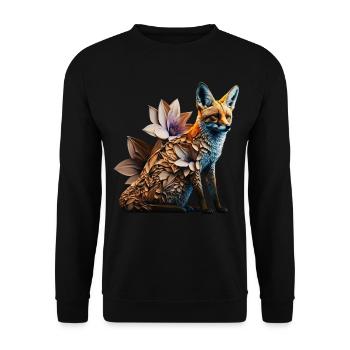Renard Cadeau Fils Animal Faune Motif Motif Animalier - Sweat-shirt Unisexe - noir - Devant - Alina (178cm) & Michal (187cm)