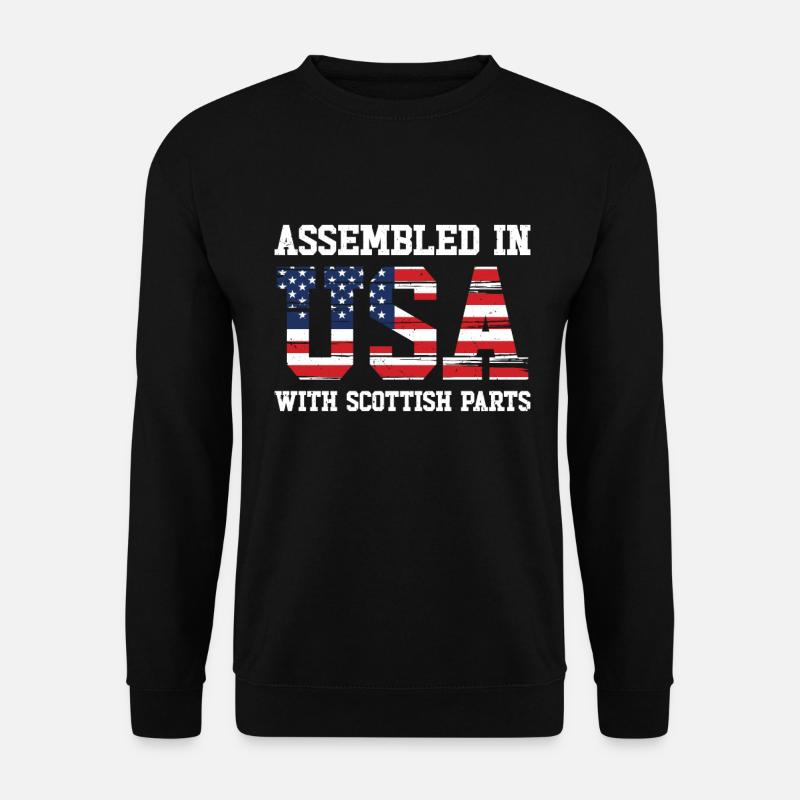 Né écossais Ecosse Etats-Unis - Sweat-shirt Unisexe - noir