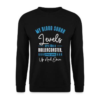 Diabetische Bauchspeicheldrüse - Unisex Pullover - Schwarz - Vorne - Alina (178cm) & Michal (187cm)