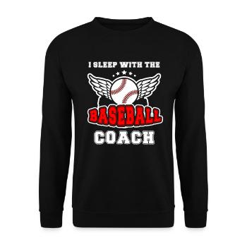 Entraîneur de baseball Épouse Mère qui travaille - Sweat-shirt Unisexe - noir - Devant - Alina (178cm) & Michal (187cm)