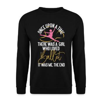 Ballet Dancer Dance Girl Ballerina - Unisex Pullover - Schwarz - Vorne - Alina (178cm) & Michal (187cm)