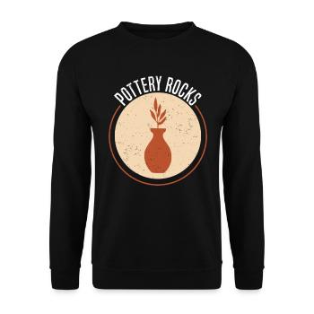 Poterie Argile Cours de poterie Poterie Getöpfert - Sweat-shirt Unisexe - noir - Devant - Alina (178cm) & Michal (187cm)