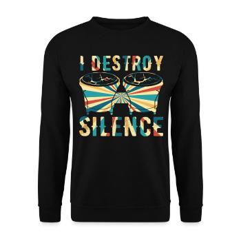 Conga Drummer Conga Player Conga Drums I Destroy S - Sweat-shirt Unisexe - noir - Devant - Alina (178cm) & Michal (187cm)