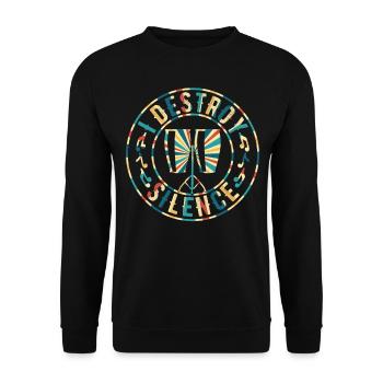I Destroy Silence Conga Drums Conga Instrument Con - Sweat-shirt Unisexe - noir - Devant - Alina (178cm) & Michal (187cm)