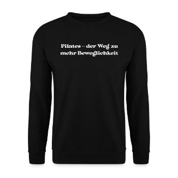 Pilates - Pilates - der Weg zu mehr Beweglichkeit - Unisex Pullover - Schwarz - Vorne - Alina (178cm) & Michal (187cm)