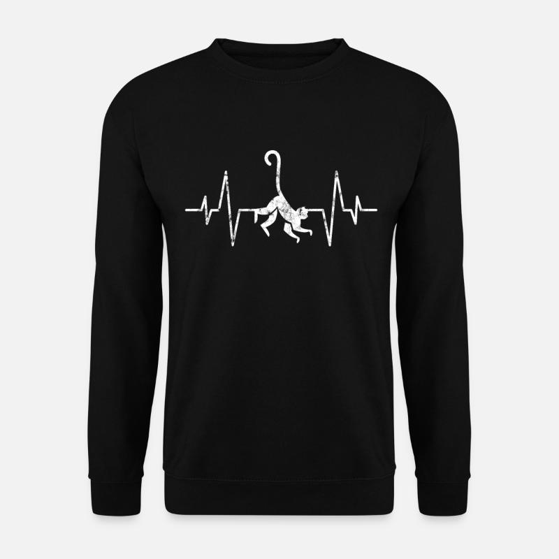 Monkey monkey heartbeat - Unisex Sweatshirt - black
