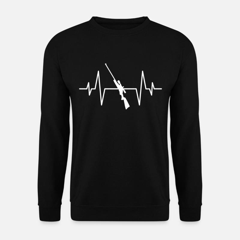 Fusil de chasse Heartbeat - Sweat-shirt Unisexe - noir