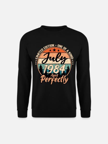 Juli 1984 Jubiläum 1984 Legenden Juli - Unisex Pullover - Schwarz