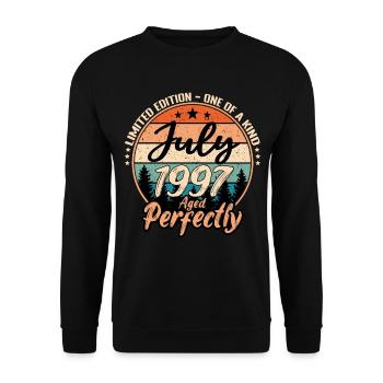 July 1997 anniversary 1997 legends July - Unisex Sweatshirt - black - Front - Alina (178cm) & Michal (187cm)