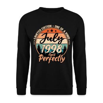 July 1998 anniversary 1998 legends July - Unisex Sweatshirt - black - Front - Alina (178cm) & Michal (187cm)