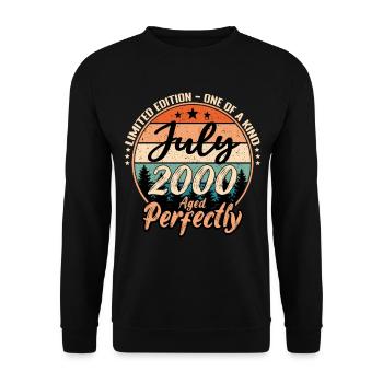 July 2000 anniversary 2000 legends July - Unisex Sweatshirt - black - Front - Alina (178cm) & Michal (187cm)