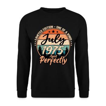 July 1975 anniversary 1975 legends July - Unisex Sweatshirt - black - Front - Alina (178cm) & Michal (187cm)