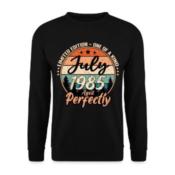 July 1985 anniversary 1985 legends July - Unisex Sweatshirt - black - Front - Alina (178cm) & Michal (187cm)