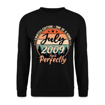 Juillet 2009 anniversaire 2009 légendes Juillet - Sweat-shirt Unisexe - noir - Devant - Alina (178cm) & Michal (187cm)