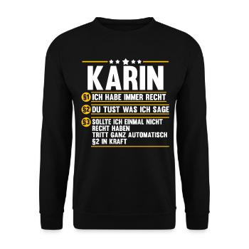 Karin - Unisex Pullover - Schwarz - Vorne - Alina (178cm) & Michal (187cm)