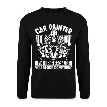 Car Detailer Auto Spraying Colors Painting - Unisex Sweatshirt - black - Front - Alina (178cm) & Michal (187cm)