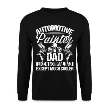 Painting Dad Fathers Day Papa Car Painter - Unisex Sweatshirt - black - Front - Alina (178cm) & Michal (187cm)