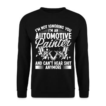 Autobody Technician Painting Car Detailer - Unisex Sweatshirt - black - Front - Alina (178cm) & Michal (187cm)