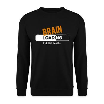 Brain Loading Bar Gaming Gamer - Unisex Sweatshirt - black - Front - Alina (178cm) & Michal (187cm)