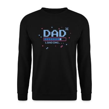 Dad Loading Gaming Loading Bar Gambler Father - Unisex Sweatshirt - black - Front - Alina (178cm) & Michal (187cm)