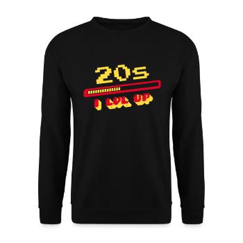 20th Birthday 20s Twenty Years Loading Bar Gaming - Unisex Sweatshirt - black - Front - Alina (178cm) & Michal (187cm)