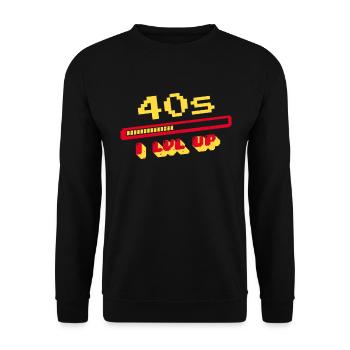 40e anniversaire 40s quarante ans de chargement de bar gaming - Sweat-shirt Unisexe - noir - Devant - Alina (178cm) & Michal (187cm)