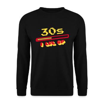 30th Birthday 30s Thirty Years Loading Bar Gaming - Unisex Sweatshirt - black - Front - Alina (178cm) & Michal (187cm)