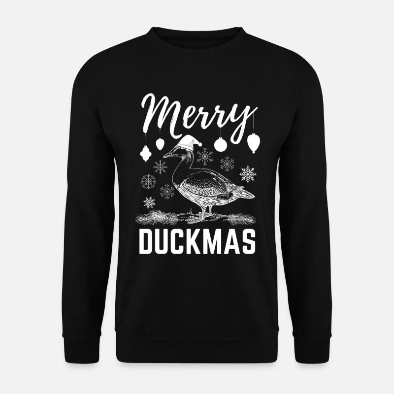 Merry Duckmas Weihnachten - Unisex Pullover - Schwarz