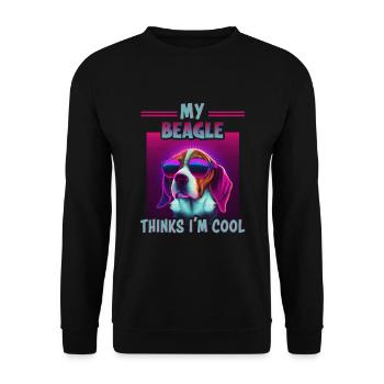 Dog Saying Beagle Design pour les amoureux des chiens - Sweat-shirt Unisexe - noir - Devant - Alina (178cm) & Michal (187cm)