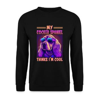 Dog saying Cocker Spaniel pour les amoureux des chiens - Sweat-shirt Unisexe - noir - Devant - Alina (178cm) & Michal (187cm)