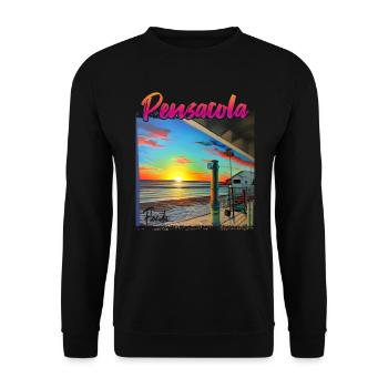 Coucher de soleil à Pensacola, Floride - Sweat-shirt Unisexe - noir - Devant - Alina (178cm) & Michal (187cm)