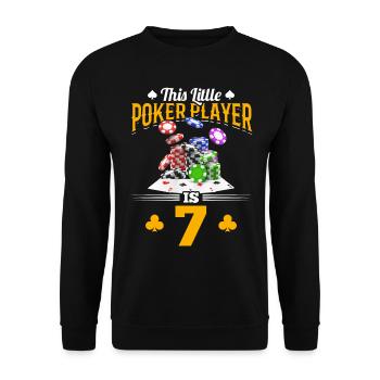 Joueur de poker 7ème anniversaire Ce petit joueur de poker - Sweat-shirt Unisexe - noir - Devant - Alina (178cm) & Michal (187cm)