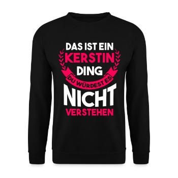 Kerstin - Unisex Pullover - Schwarz - Vorne - Alina (178cm) & Michal (187cm)