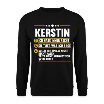 Kerstin - Unisex Pullover - Schwarz - Vorne - Alina (178cm) & Michal (187cm)