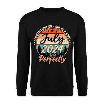 Juillet 2024 anniversaire 2024 légendes Juillet - Sweat-shirt Unisexe - noir - Devant - Alina (178cm) & Michal (187cm)