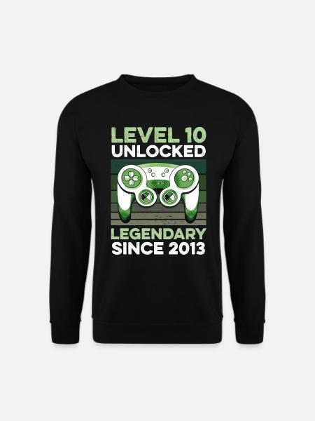 Niveau 10 ans Année d’anniversaire 2013 Gamer Boy - Sweat-shirt Unisexe - noir
