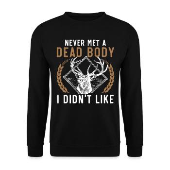 Entweder Sie mögen meine Taxidermie oder Sie sind - Unisex Pullover - Schwarz - Vorne - Alina (178cm) & Michal (187cm)