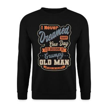 Mürrischer Alter Mann Opa Großvater Vatertag - Sweat-shirt Unisexe - noir - Devant - Alina (178cm) & Michal (187cm)