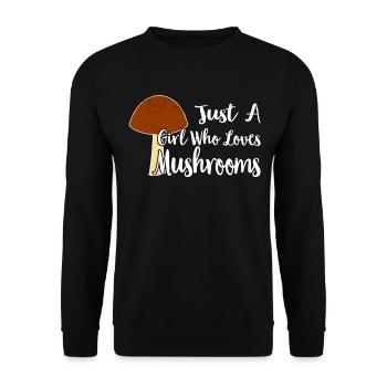 Cueilleur de champignons Chasseurs de champignons Amateurs de champignons Champignons Ferme de champignons - Sweat-shirt Unisexe - noir - Devant - Alina (178cm) & Michal (187cm)