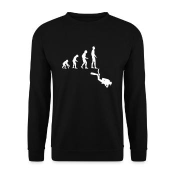 Evolution Tauchen - Unisex Pullover - Schwarz - Vorne - Alina (178cm) & Michal (187cm)