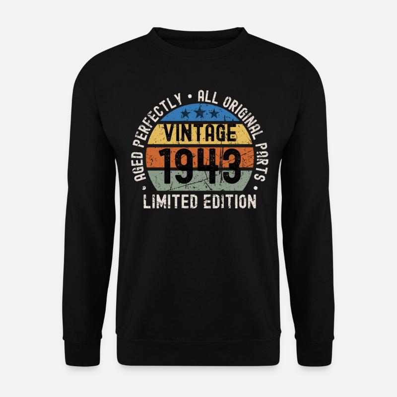 80e anniversaire millésime 1943 - Sweat-shirt Unisexe - noir