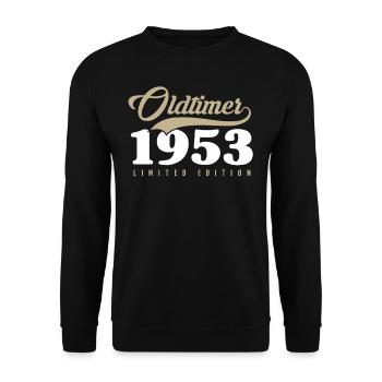 70th Birthday Vintage 1953 - Unisex Sweatshirt - black - Front - Alina (178cm) & Michal (187cm)