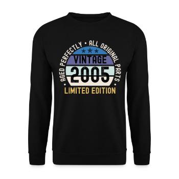 18ème Anniversaire Millésime 2005 - Sweat-shirt Unisexe - noir - Devant - Alina (178cm) & Michal (187cm)