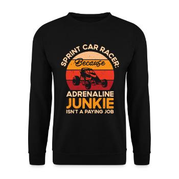 Sprint Car Dirt Track Racing - Unisex Pullover - Schwarz - Vorne - Alina (178cm) & Michal (187cm)