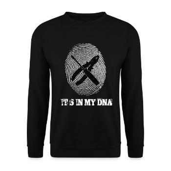 Electrician is in My DNA - Unisex Sweatshirt - black - Front - Alina (178cm) & Michal (187cm)