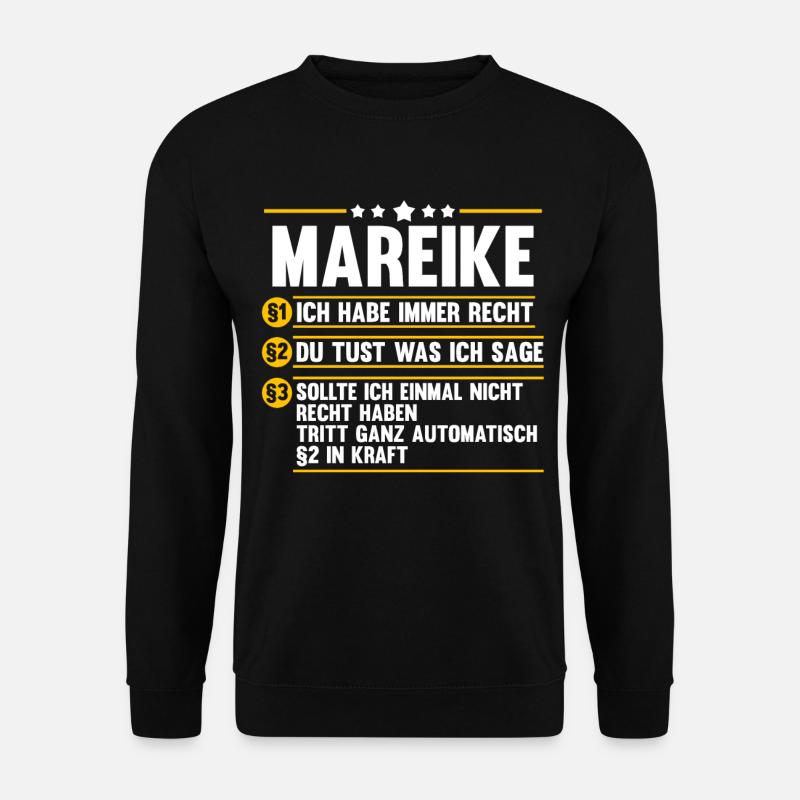 Mareike - Unisex Pullover - Schwarz