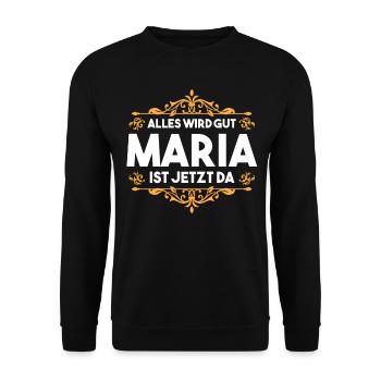 Maria - Unisex Pullover - Schwarz - Vorne - Alina (178cm) & Michal (187cm)