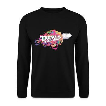 Tackle Stress Away Sports Stress Awareness - Unisex Sweatshirt - black - Front - Alina (178cm) & Michal (187cm)