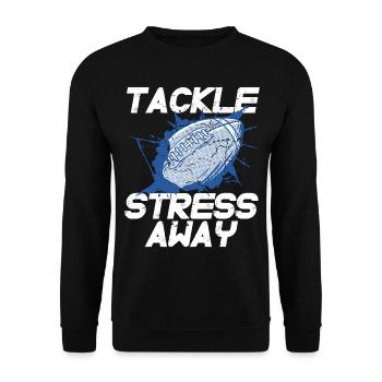 Stress Management Sport Stress Awareness Football - Unisex Sweatshirt - black - Front - Alina (178cm) & Michal (187cm)