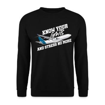 Kenne Deine Grenzen Und Stressbewusstseinsmonat - Unisex Pullover - Schwarz - Vorne - Alina (178cm) & Michal (187cm)
